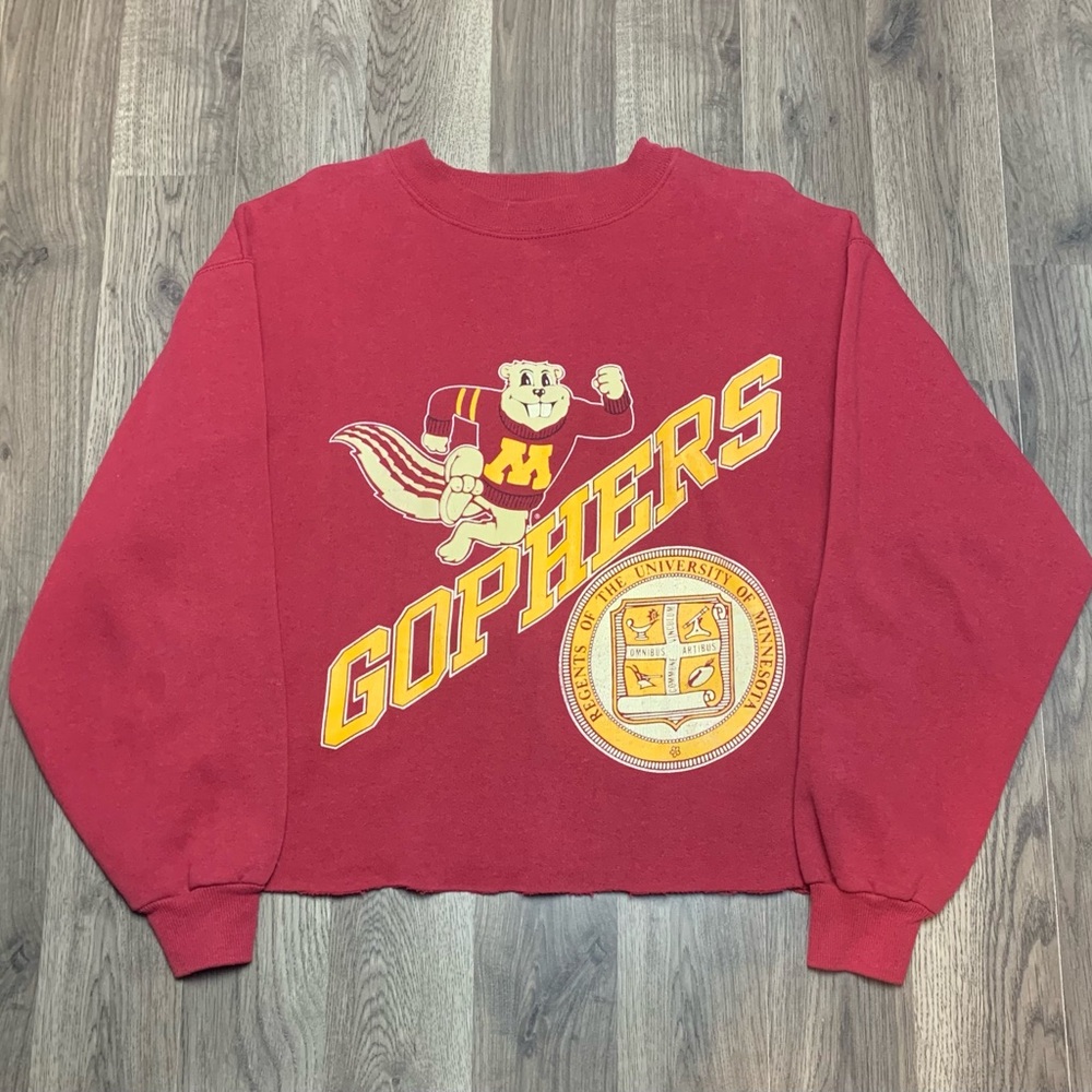 Vintage 1990s Minnesota Gophers Womens Cropped Crewneck